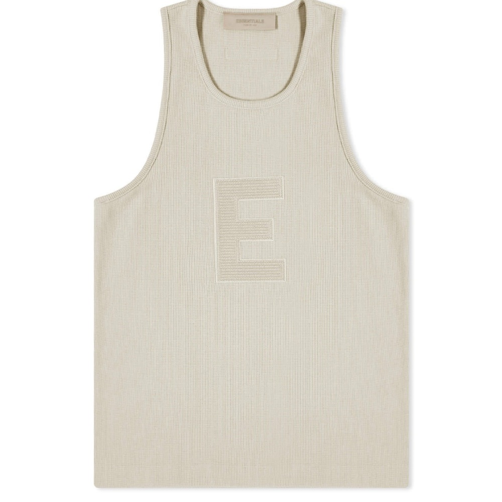 Fear of God ESSENTIALS NWT SS23 Waffle Knit Tank Top in Seal | M